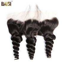 BAISI Brazilian Hair Loose Wave Frontal 13x4 Lace Frontal Closure Remy Hair Swiss Lace Human Hair Frontal Light Brown Frontals 2024 - buy cheap