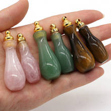 Natural stone Water Drop Shape Perfume Bottle Pendant Exquisite Charms For Jewelry Making DIY Necklace Bracelet Accessories 2024 - buy cheap