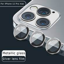 Protector de pantalla de lente de cámara trasera para iPhone 12 Pro max, cristal templado para iPhone 12 Pro Max, anillo Protector de lente trasero de Metal 2024 - compra barato