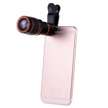 Портативный объектив для телефона, оптический телескоп, объектив камеры, Универсальный объектив для телефона с зажимом для IPhone, Samsung, Xiaomi 2024 - купить недорого