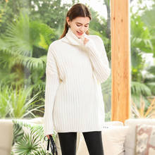 2019 Fashion Women Turtleneck Sweaters Long Sleeve Soft Plush Autumn Winter Casual Sweater Thick Warm Faux Cow Cashmere Pullover 2024 - buy cheap