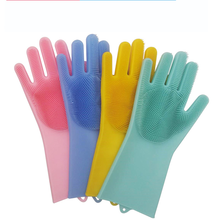 Kitchen Tools Silicone Magic Scrubber Rubber Cleaning Gloves Eco-Friendly Cleaning Sponge Dishwashing Brushs Household Gloves 2024 - buy cheap