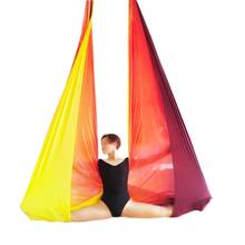 multicolour Color gradient Aerial Anti-gravity Yoga hammock Swing Flying Yoga Bed cloth material gorgeous color flying color 2024 - buy cheap