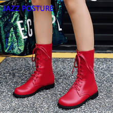 Botas de invierno coreanas para mujer, zapatos de invierno, botas de color sólido, botines de mujer q357, novedad de 2020 2024 - compra barato