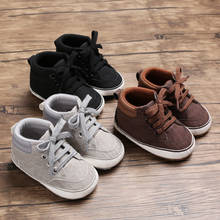 Newborn canvas baby shoes first walker spring and autumn boy baby soft bottom tie tube sneakers classic children's shoes 2024 - buy cheap