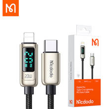 Mcdodo PD 20W Type C to Lightning 3A Fast Charging Cable For iPhone 12 11 Pro Max Xr 8 7plus 6s Ipad Digital Display Data Cord 2024 - buy cheap