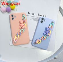 Cute Cartoon Bear Case For Note 10 S10 Lite 2020 A91 A81 M80S M60S Soft Case Rainbow Candy Bear Bracelet Back Cover 2024 - buy cheap