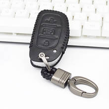 KUKAKEY Car Key Leather Fob Cover Case Holder For Hyundai IX25 IX35 Verna Solaris Accent Elantra Sonata 9 Tucson I10 I20 I30 I40 2024 - buy cheap