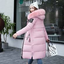 2021 Winter Jacket Women Fur Collar Long Parka Warm Slim Woman Winter Coats And Puffer Jacket Padded Outerwear Long Coat Female 2024 - buy cheap