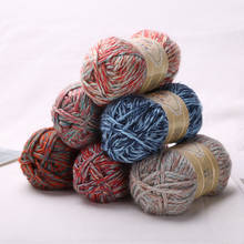 Fio misto de lã de algodão para tricô, cachecol macio, várias cores para artesanato, lã de crochê, alta qualidade, faça você mesmo, bordado, 1 peça 2024 - compre barato