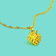 New Lovely Gold Filled Jewelry Women's Surface 24k Gold 925 Silver Clavicle Necklace Heart Pendant Design Charm Brithday Gift 2024 - buy cheap