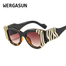 WERGASUN 2020 новые винтажные металлические солнцезащитные очки кошачий глаз женские модные брендовые дизайнерские солнцезащитные очки для мужчин крутые оттенки 2024 - купить недорого