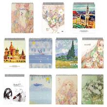 50 Sheets A4 Paper Watercolor Sketch Book Notepad for Painting Drawing Diary Journal Notebook Sketchbook with Spiral Wire Artist 2024 - buy cheap