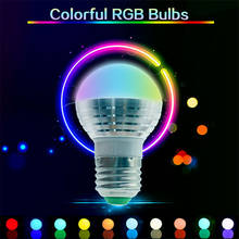 E27 E14 GU10 Светодиодный светильник 5 Вт RGB + белый 16 цветов светодиодный светильник AC85-265V сменный RGB светильник с пультом дистанционного управления + Функция памяти 2024 - купить недорого