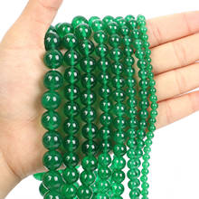 Natural Stone Beads Emerald Jade Round Loose Beads For Jewelry Making Needlework DIY Bracelet Strand 4mm 6mm 8mm 10mm 12mm 2024 - buy cheap