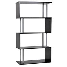 HOMCOM Bookcase wall Shelf Design Office Wooden 80x30x145 cm Black 2024 - buy cheap