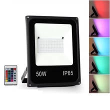 Led Spotlight Outdoor RGB Flood Light Color Changing Led Reflector 20W 30W 50W Waterproof Outdoor Floodlight Garden AC 220V 2024 - buy cheap