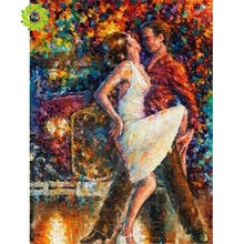 SNA  Full Square Diamond Painting Abstract Lover Dancing 5D Diamond Embroidery Portrait Home Decor Diamond Art 2024 - buy cheap