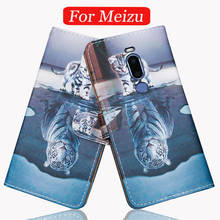 Милый кожаный чехол с котом для MEIZU NOTE 8/M8 Note, мягкий силиконовый чехол-подставка для Meizu X8 8X, винтажный Кошелек, Чехол-книжка s 2024 - купить недорого