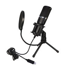 Microfone usb condensador microfone profissional estúdio em casa microfone 3.5mm gravação microfone para computador placa de som 2024 - compre barato