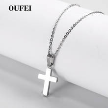 OUFEI stainless steel Necklace fashion Retro double sided cross Antique Long Chain Necklaces for women wholesale new 2019 2024 - buy cheap