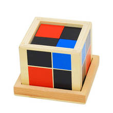 Новый деревянный биномиальный куб Монтессори математические игрушки для детей образовательные дошкольные Деревянные Игрушки для раннего обучения математические блоки 2024 - купить недорого