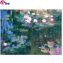 Pintura de diamantes 5D Diy, pinturas famosas de lirios de agua de Claude Monet, Cuadrado y Redondo, bordado completo de diamantes de imitación 2024 - compra barato