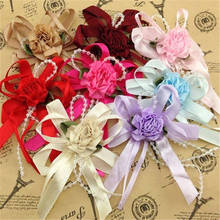 15pcs Big Ribbon Flower Bows Bead wedding Appliques Craft Lots A100 2024 - buy cheap