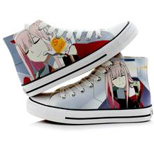 Unisex Anime DARLING in the FRANXX 3D hand-painted Shoes HIRO ZERO TWO ICHIGO Duck Canvas shoes plimsolls rope soled shoes 2024 - buy cheap