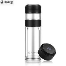 350ML Business Type Water Bottle Glass Bottle with Stainless Steel Tea Infuser Filter Double Wall Glass free shipping items 2024 - buy cheap