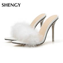 SHENGY-zapatos de tacón alto de piel para mujer, calzado moderno para oficina, fiesta, boda, Primavera 2024 - compra barato