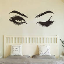 Adesivo de parede de olho sexy, decoração para quarto de menina e sala de estar, decalques de mural artístico, decalques de parede sexy 2024 - compre barato