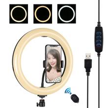 PULUZ 10.2 inch 3 Modes Dimmable Dual Color Temperature Selfie LED Ring Light Blogger Photography Vlogging Youtube Video Light 2024 - buy cheap