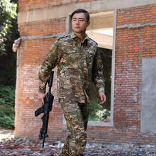 Camouflage Uniform Suit Army Fans Outdoor Combat Training Military Clothes Spring Autumn Wearproof Tactical Shirt Pants Set 2024 - buy cheap