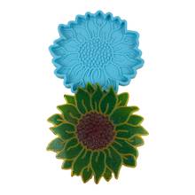 Handcraft Decoration Sunflower Coaster Epoxy Resin Mold Cup Mat Silicone Mould 2024 - buy cheap