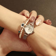 Zegarki damskie-Reloj de pulsera analógico de cuarzo para mujer, cronógrafo dorado con correa de acero inoxidable, a la moda, regalo 2024 - compra barato
