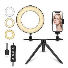 OEBLD Camera Photo Studio Phone Video LED Beauty Ring Light Photography Dimmable Ring Lamp+Tripod for Selfie/Live Show 2024 - buy cheap