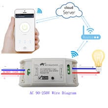 Dormir plion-interruptor wi-fi universal sem fio, 10a, 220v ac 90-250v, módulo de automação, temporizador diy para ios e android 2024 - compre barato