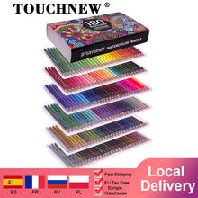 Conjunto de lápis de cor profissionais aquarela para pintura artística, 48/180 cores, lápis de madeira de escola 2024 - compre barato