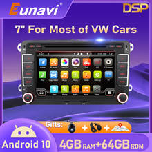 Eunavi-Radio con GPS para coche, reproductor Multimedia con Android 10, 2 Din, DVD, para VW, Golf 5, 6, Polo, Bora, Jetta, Passat b6, b7, Tiguan, Touran, Sharan 2024 - compra barato