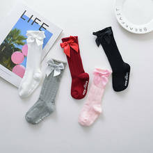 New Toddler Kids Baby Girl Knee High Long Socks Princess Bow Cotton Casual Stockings 2024 - buy cheap