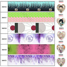 Kimetsu No Yaiba 10yards Japanese cartoon printed grosgrain ribbon,planar resins 30 pcs 2024 - buy cheap