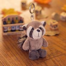 Raccoon Pendant Stuffed Plush Keyring, 5 Pcs Key holder / Keychain Gift Free Shipping 2024 - buy cheap