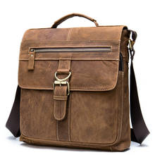 Casual Messenger Bags Men Genuine Leather Man Shoulder Bag Luxury Designer Men Vintage Leather Handbags Flap Mens Leather Bag 2024 - buy cheap