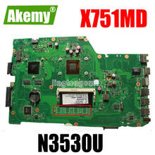 X751MD Motherboard REV2.0 GT 820M N3530 For Asus X751MD Laptop motherboard X751MD Mainboard X751MD Motherboard test 100% OK 2024 - buy cheap