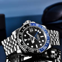 PAGANI DESIGN New Luxury Men Mechanical Wristwatch Stainless Steel GMT Watch Top Brand 100m Waterproof Men Watches reloj hombre 2024 - buy cheap