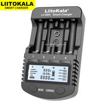 Зарядное устройство LiitoKala Lii-ND4 NiMH/Cd, зарядное устройство aa aaa с ЖК-дисплеем и проверкой емкости аккумуляторов 1,2 в aa aaa и 9 В. 2024 - купить недорого