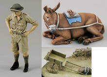 Unassambled 1/35 hombre antiguo y burro perezoso con accesorio figura de resina kits de modelos en miniatura sin pintar 2024 - compra barato