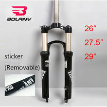 BOLANY MTB Bicycle Suspension Fork 26" 27.5" 29" Bicycle Supention Fork Moutain Bike 100mm Travel Straight Preload Adjust QR 2024 - buy cheap