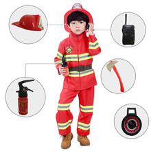 2022 Children Fireman Sam Uniform Children Halloween Cosplay Firefighter Costumes Carnival Accessories Team Wear for Kids 2024 - buy cheap